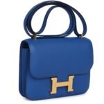 HERMÈS CONSTANCE 18 BLEU FRANCE SWIFT GOLD HARDWARE