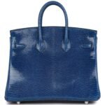 HERMÈS BIRKIN 25 BLEU SAPHIR LIZARD PALLADIUM HARDWARE