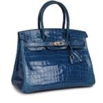 PRE-OWNED HERMÈS BIRKIN 30 MYKONOS SHINY NILOTICUS CROCODILE PALLADIUM HARDWARE