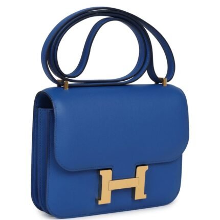 HERMÈS CONSTANCE 18 BLEU FRANCE SWIFT GOLD HARDWARE