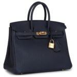 HERMÈS BIRKIN 25 BLEU NUIT TOGO GOLD HARDWARE