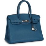 PRE-OWNED HERMÈS BIRKIN 30 COLVERT TOGO PALLADIUM HARDWARE