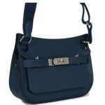 HERMÈS MINI JYPSIERE BLEU DE PRUSSE SWIFT PALLADIUM HARDWARE