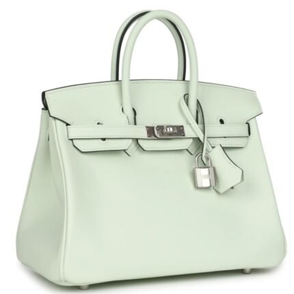 HERMÈS BIRKIN 25 VERT FIZZ SWIFT PALLADIUM HARDWARE