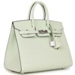 HERMÈS BIRKIN SELLIER 25 VERT FIZZ EPSOM PALLADIUM HARDWARE