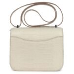 HERMÈS CONSTANCE 18 BETON MATTE ALLIGATOR PALLADIUM HARDWARE