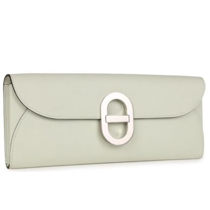 HERMÈS CHAINE D'ANCRE WALLET TO GO VERT FIZZ EPSOM PALLADIUM HARDWARE