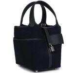 HERMÈS PICOTIN CARGO 18 CABAN SWIFT AND BLACK TOILE CANVAS PALLADIUM HARDWARE