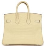 HERMÈS BIRKIN 25 VANILLE MATTE ALLIGATOR PALLADIUM HARDWARE