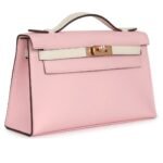 HERMÈS SPECIAL ORDER (HSS) KELLY POCHETTE ROSE SAKURA AND NATA SWIFT ROSE GOLD HARDWARE