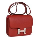 HERMÈS CONSTANCE 18 BRIQUE VERSO CHEVRE MYSORE PALLADIUM HARDWARE