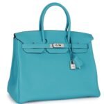 HERMÈS SPECIAL ORDER (HSS) BIRKIN 35 BLEU DU NORD VERSO TOGO BRUSHED PALLADIUM HARDWARE