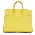 HERMÈS BIRKIN 25 LIME SWIFT PALLADIUM HARDWARE