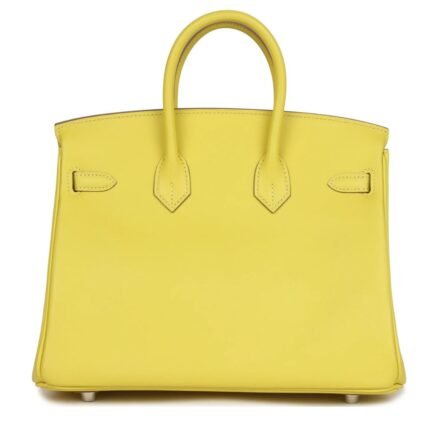 HERMÈS BIRKIN 25 LIME SWIFT PALLADIUM HARDWARE
