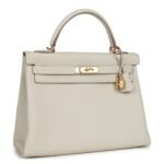 HERMÈS KELLY RETOURNE 32 CRAIE TOGO GOLD HARDWARE