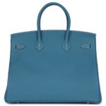 HERMÈS BIRKIN 35 BLUE JEAN TOGO PALLADIUM HARDWARE