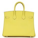 HERMÈS BIRKIN 25 LIME SWIFT PALLADIUM HARDWARE