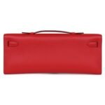 HERMÈS KELLY CUT ROUGE CASAQUE SWIFT PALLADIUM HARDWARE