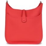 HERMÈS EVELYNE III PM ROSE TEXAS CLEMENCE PALLADIUM HARDWARE
