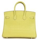 HERMÈS BIRKIN 25 LIME MATTE ALLIGATOR PALLADIUM HARDWARE