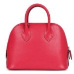 HERMÈS MINI 1923 BOLIDE ROSE EXTREME CHEVRE CHAMKILA PALLADIUM HARDWARE