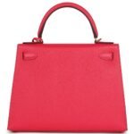 PRE-OWNED HERMÈS KELLY SELLIER 28 ROSE EXTREME EPSOM GOLD HARDWARE