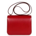HERMÈS CONSTANCE 18 ROUGE PIMENT BOX GOLD HARDWARE