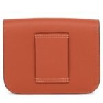 HERMÈS CONSTANCE SLIM WALLET BRIQUE EVERCOLOR PALLADIUM HARDWARE