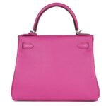 HERMÈS KELLY RETOURNE 28 MAGNOLIA EVERCOLOR PALLADIUM HARDWARE