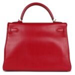 HERMÈS KELLY RETOURNE 32 ROUGE VIF TADELAKT GOLD HARDWARE
