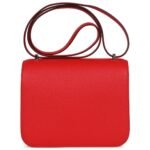 HERMÈS CONSTANCE 18 ROUGE DE COEUR EPSOM LACQUERED PALLADIUM HARDWARE