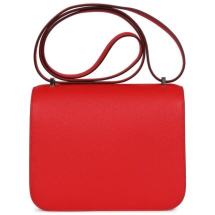 HERMÈS CONSTANCE 18 ROUGE DE COEUR EPSOM LACQUERED PALLADIUM HARDWARE