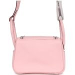 HERMÈS MINI LINDY ROSE SAKURA SWIFT PALLADIUM HARDWARE