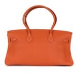 PRE-OWNED HERMÈS SHOULDER BIRKIN 42 JPG ORANGE H CLEMENCE GOLD HARDWARE