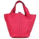 HERMÈS MONOCHROME PICOTIN LOCK 18 ROSE MEXICO CLEMENCE PINK HARDWARE