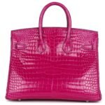 HERMÈS BIRKIN 25 ROSE SHEHERAZADE SHINY POROSUS CROCODILE PALLADIUM HARDWARE