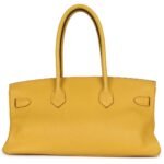PRE-OWNED HERMÈS SHOULDER BIRKIN 42 JPG SOLEIL CLEMENCE GOLD HARDWARE