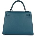 HERMÈS KELLY SELLIER 25 VERT BOSPHORE VERSO MADAME PALLADIUM HARDWARE