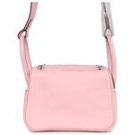 HERMÈS MINI LINDY ROSE SAKURA SWIFT PALLADIUM HARDWARE