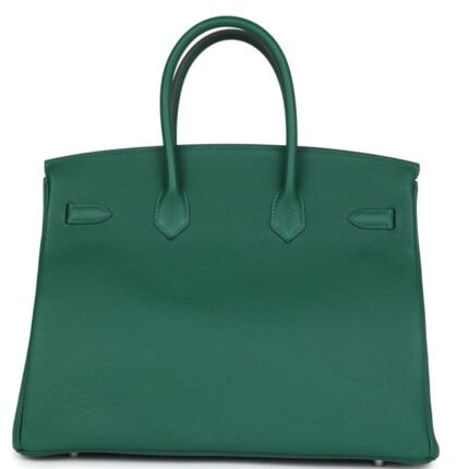 HERMÈS BIRKIN 35 VERT MOYEN TOGO PALLADIUM HARDWARE