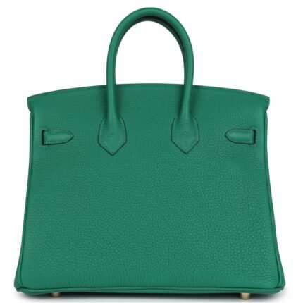 HERMÈS BIRKIN 25 VERT VERTIGO TOGO GOLD HARDWARE