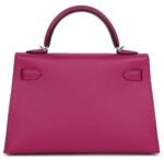 HERMÈS SPECIAL ORDER (HSS) KELLY SELLIER 20 ROSE POURPRE VERSO EPSOM PALLADIUM HARDWARE