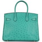 PRE-OWNED HERMÈS BIRKIN 30 VERT VERONE OSTRICH GOLD HARDWARE