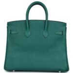 PRE-OWNED HERMÈS BIRKIN 25 MALACHITE EPSOM PALLADIUM HARDWARE