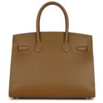 PRE-OWNED HERMÈS BIRKIN SELLIER 30 BRONZE DORE MADAME PALLADIUM HARDWARE