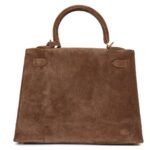 VINTAGE HERMÈS KELLY 25 BROWN DOBLIS GOLD HARDWARE