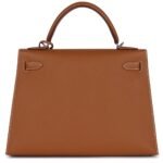 HERMÈS KELLY SELLIER 32 GOLD EPSOM PALLADIUM HARDWARE