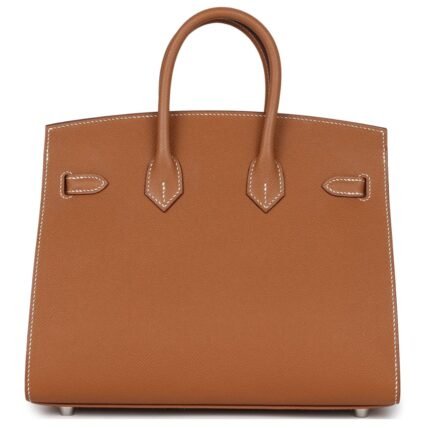 HERMÈS BIRKIN SELLIER 25 GOLD EPSOM PALLADIUM HARDWARE