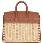 HERMÈS PICNIC BIRKIN SELLIER 25 GOLD SWIFT PALLADIUM HARDWARE