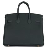 HERMÈS BIRKIN 25 VERT FONCE TOGO GOLD HARDWARE